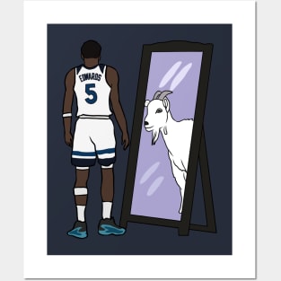 Anthony Edwards Mirror GOAT Posters and Art